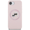 Karl Lagerfeld Silicone Karl & Choupette Heads MagSafe - Etui do iPhone 16e (różowy) (KLHMPSE4SKCHTCP)