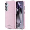 Karl Lagerfeld Saffiano Full Wrapped Elongated Metal Logo MagSafe - Etui do Samsung Galaxy S25 (różowy) (KLHMS25SPSAFWMCP)