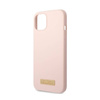 Guess Silicone Logo Plate MagSafe - Etui iPhone 13 (różowy) (GUHMP13MSBPLP)