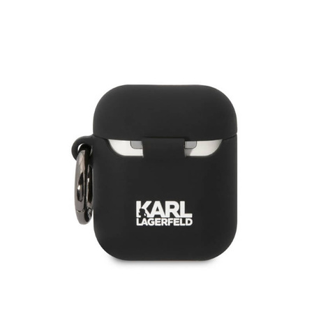 Karl Lagerfeld Silicone NFT Karl Head 3D - Etui AirPods 1/2 gen (czarny) (KLA2RUNIKK)