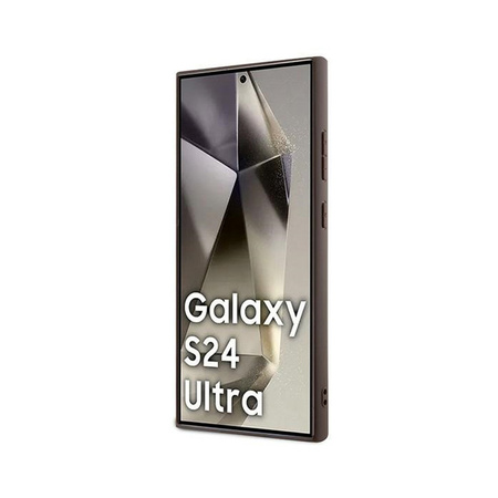 Guess 4G Metal Gold Logo - Etui Samsung Galaxy S24 Ultra (brązowy) (GUHCS24LG4GFBR)