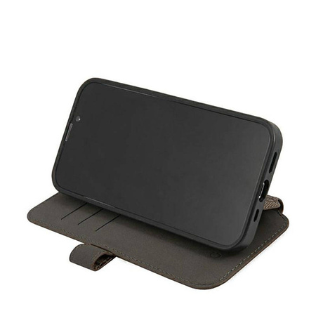 Guess Booktype 4G Big Metal Logo - Etui iPhone 13 Pro (brązowy) (GUBKP13L4GMGBR)