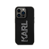 Karl Lagerfeld 3D Rubber Glitter Logo - Etui iPhone 15 Pro (czarny) (KLHCP15L3DMBKCK)