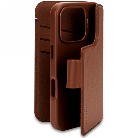 Decoded Leather Detachable Wallet - skórzana obudowa ochronna do iPhone 16 Pro kompatybilna z MagSafe (tan) (D25IPO16PDW5TN)