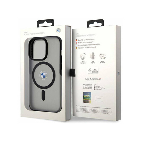 BMW Signature MagSafe - Etui iPhone 14 Pro (czarny) (BMHMP14LDSLK)
