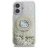 Hello Kitty Liquid Glitter Fever MagSafe - Etui iPhone 16 (biały / złoty) (HKHMP16SLGDIH)