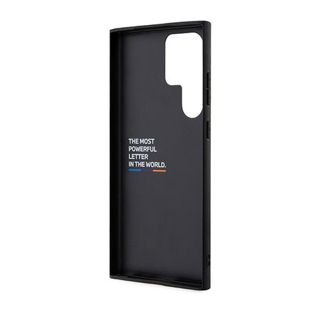 BMW Leather Hot Stamp Tricolor - Etui Samsung Galaxy S23 Ultra (czarny) (BMHCS23L22PTDK)