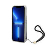 Guess Flower Cord - Etui ze smyczką iPhone 14 Pro (niebieski) (GUOHCP14LHFLSB)
