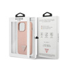Guess Saffiano Triangle Logo Case – Etui iPhone 14 Pro (różowy) (GUHCP14LPSATLP)