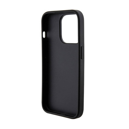 Guess Grip Stand 4G Saffiano Strass Logo - Etui iPhone 15 Pro Max (czarny) (GUHCP15XPGSSADK)