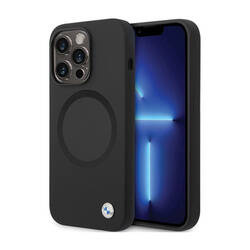 BMW Signature Liquid Silicone MagSafe - Etui iPhone 14 Pro Max (czarny) (BMHMP14XSILBK2)