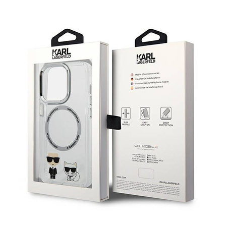 Karl Lagerfeld Karl & Choupette Aluminium MagSafe - Etui iPhone 14 Pro Max (przezroczysty) (KLHMP14XHKCT)