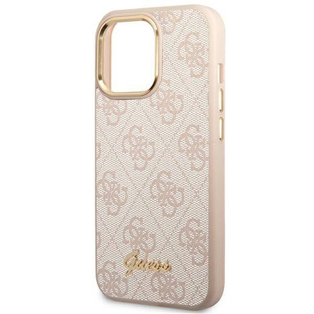 Guess 4G Metal Camera Outline Case – Etui iPhone 14 Pro (Różowy) (GUHCP14LHG4SHP)