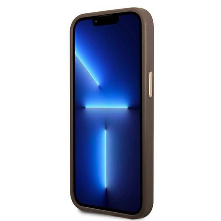 Guess 4G Metal Camera Outline Case – Etui iPhone 14 Plus (Brązowy) (GUHCP14MHG4SHW)