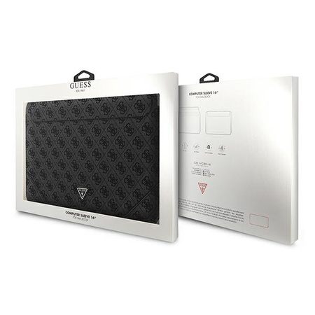 Guess 4G Uptown Triangle Logo Sleeve - Etui na notebooka 16" (czarny) (GUCS16P4TK)