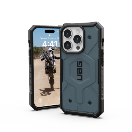 UAG Pathfinder Magsafe - obudowa ochronna do iPhone 15 Pro kompatybilna z MagSafe (cloud blue) (114281114151)