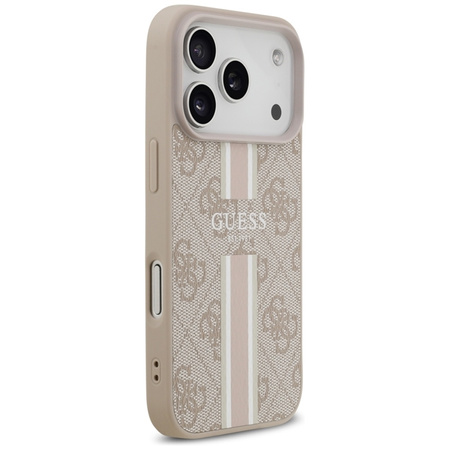 Guess 4G Printed Stripes MagSafe - Etui iPhone 17 Pro (różowy) (GUHMP17LP4RPSP)