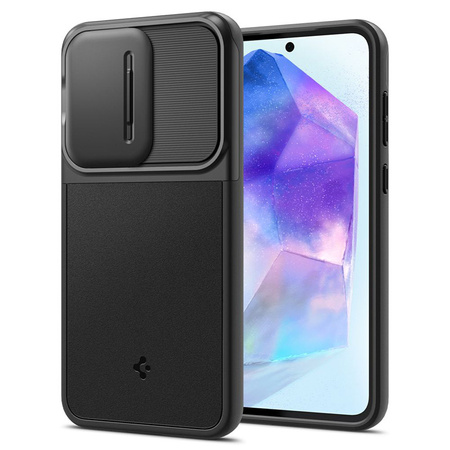 Spigen Optik Armor - Etui do Samsung Galaxy A55 5G (Czarny) (ACS07535)