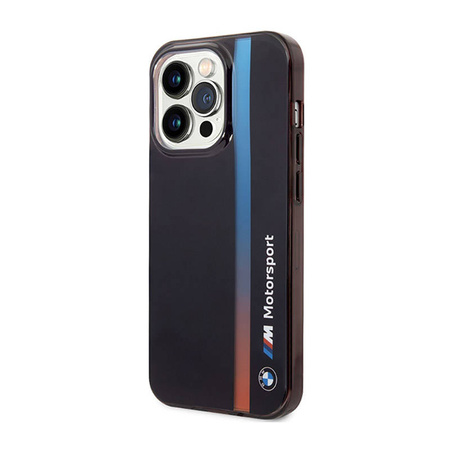 BMW Tricolor Stripe - Etui iPhone 14 Pro (Czarny) (BMHCP14L22HVGV)