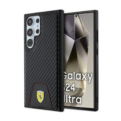 Ferrari Carbon Stitched Bottom - Etui Samsung Galaxy S24 Ultra (czarny) (FEHCS24LN3PUK)