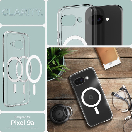 Spigen Ultra Hybrid Mag MagSafe - Etui do Google Pixel 9a (Biały) (ACS09043)