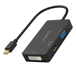 Orico Adapter mini DisplayPort na HDMI, VGA, DVI (XD-MDFHDV4-BK-BP)