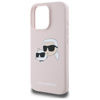 Karl Lagerfeld Silicone Double Heads Print MagSafe - Etui iPhone 16 Pro (różowy) (KLHMP16LSKCHPPLP)