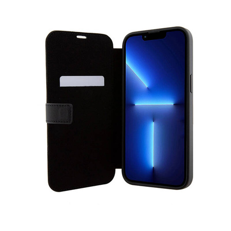 Mercedes Booktype Leather Wave Pattern - Etui iPhone 15 Pro (czarny) (MEBKP15L8ROLK)