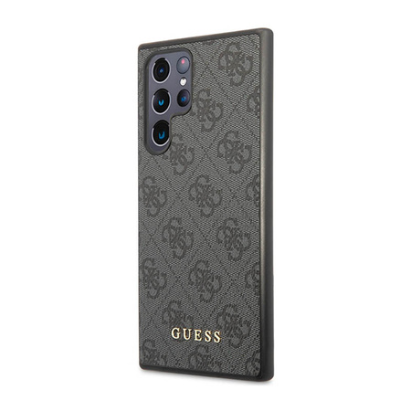 Guess 4G Metal Logo - Etui Samsung Galaxy S23 Ultra (szary) (GUHCS23LG4GFGR)