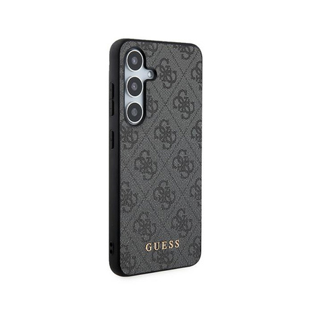 Guess 4G Metal Gold Logo - Etui Samsung Galaxy S24 (czarny) (GUHCS24SG4GFGR)