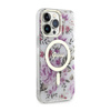 Guess Flower MagSafe - Etui iPhone 14 Pro Max (Przezroczysty) (GUHMP14XHCFWST)