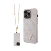 Guess Crossbody 4G Metal Logo - Etui iPhone 13 Pro (różowy) (GUHCP13LP4TDSCPP)
