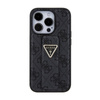 Guess Grip Stand 4G Triangle Strass Logo - Etui iPhone 15 Pro Max (czarny) (GUHCP15XPGS4TDK)