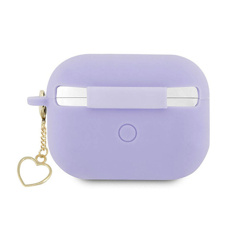 Guess Silicone Heart Charm - Etui AirPods Pro 2 (fioletowy) (GUAP2LSCHSU)