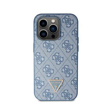 Guess Crossbody 4G Metal Logo - Etui iPhone 14 Pro (niebieski) (GUHCP14LP4TDSCPB)