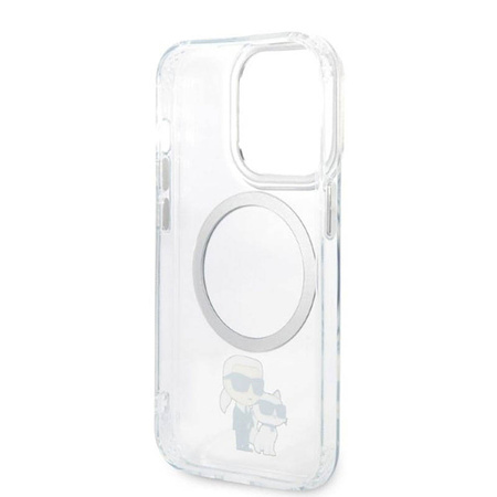 Karl Lagerfeld IML NFT Karl & Choupette Magsafe - Etui iPhone 14 Pro (przezroczysty) (KLHMP14LHNKCIT)