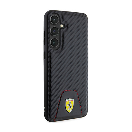 Ferrari Carbon Stitched Bottom - Etui Samsung Galaxy S24+ (czarny) (FEHCS24MN3PUK)