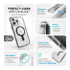 Speck Presidio Perfect-Clear ClickLock & Magsafe - Etui iPhone 15 Pro Max (Clear / Frosted Black / Slate Grey) (150465-3233)