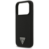Guess Silicone Triangle Logo MagSafe - Etui iPhone 17 Pro (czarny) (GUHMP17LSCTRLMK)