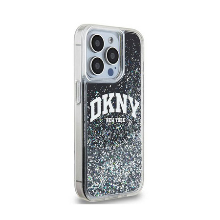 DKNY Liquid Glitter Big Logo - Etui iPhone 13 Pro (czarny) (DKHCP13LLBNAEK)