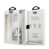 Karl Lagerfeld Liquid Glitter Choupette Fun - Etui iPhone 13 Pro Max (srebrny) (KLHCP13XGCFS)