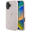 Guess Hot Stamp 4G Pattern Triangle Metal Logo - Etui do iPhone 16 (różowy) (GUHCP16SPGP4STRP)