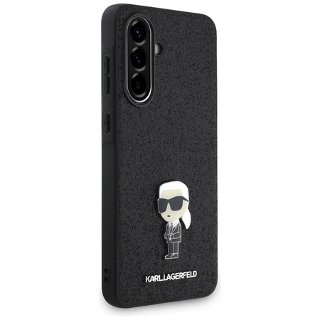 Karl Lagerfeld Fixed Glitter Ikonik Logo Metal Pin - Etui do Samsung Galaxy A56 5G (czarny) (KLHCSA56GKNPSK)