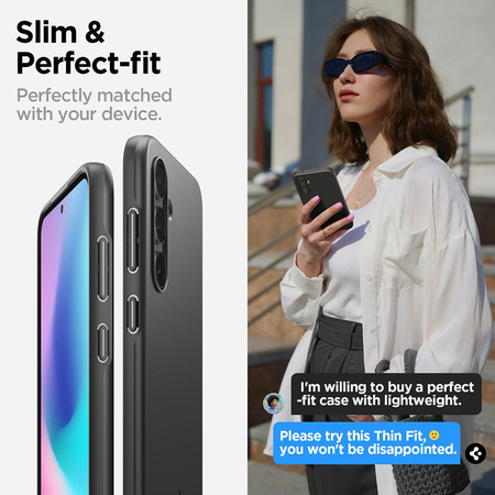 Spigen Thin Fit - Etui do Samsung Galaxy S23 FE (Czarny) (ACS06363)