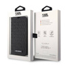 Karl Lagerfeld Booktype Saffiano Monogram - Etui iPhone 14 Pro (Czarny) (KLBKP14LSAKLHPK)