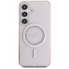 Guess Rhinestones Printed Classic Logo MagSafe - Etui do Samsung Galaxy S25 (różowy) (GUHMS25SPFTDTEP)