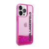 Karl Lagerfeld Liquid Glitter Translucent Elongated Logo Case – Etui iPhone 14 Pro Max (różowy) (KLHCP14XLCKVF)