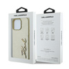 Karl Lagerfeld Metal Signature - Etui iPhone 16 Pro (złoty) (KLHCP16LPFMFBKMD)