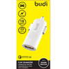 Budi - Ładowarka samochodowa USB, 18W, QC3.0 (Biały) (BD062Q)