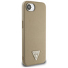 Guess Grained Triangle MagSafe - Etui do iPhone 16e (brązowy) (GUHMPSE4PGTSPSW)